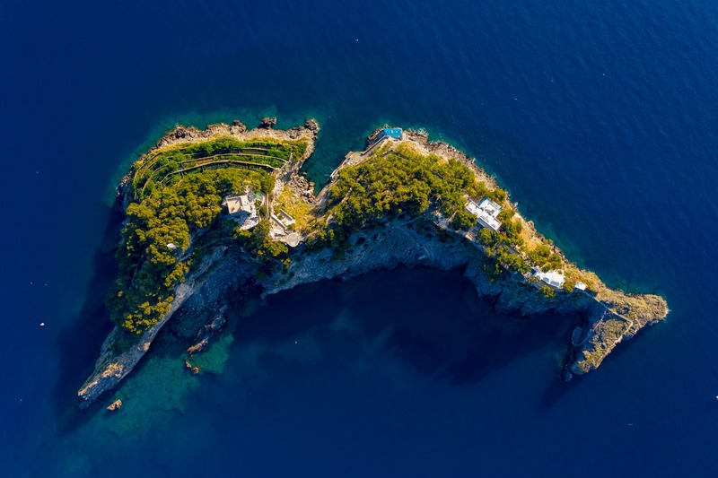 isola del delfino vista dall'alto